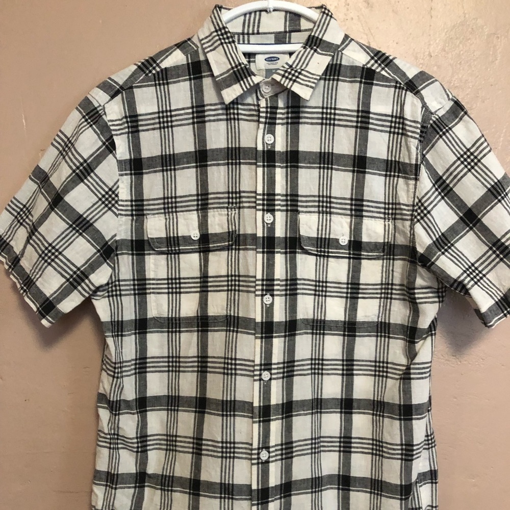 Slim fit plaid collard shirt